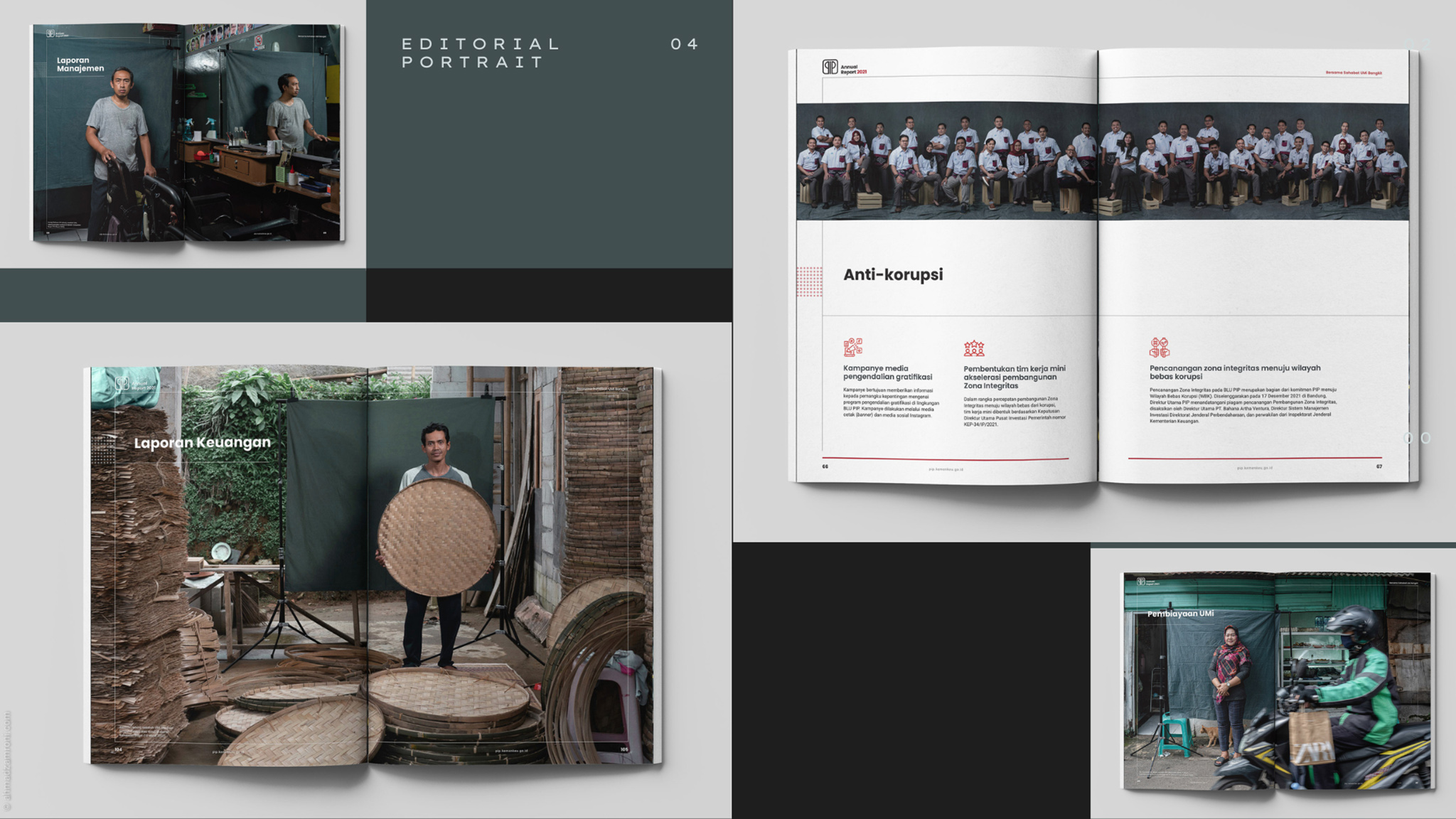 Annual Report's Comercial and Portrait Photography and Design by Ahmad Zamroni