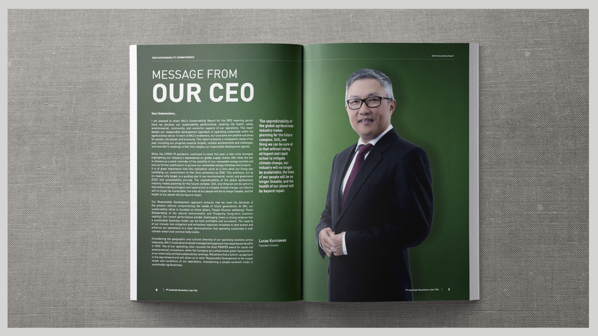 Annual and Sustainability Report by Photographer Ahmad Zamroni