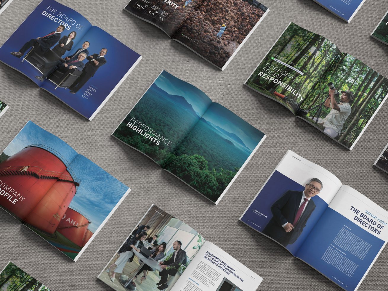 Sustainability report design of Austindo Nusantara Jaya (ANJ). Art Director and photography by Ahmad Zamroni. 2022